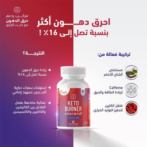 كيتو بيرنر لحرق الدهون – 60 كبسولة من سينسلاب