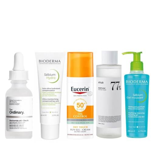 مجموعة العناية بالبشرة الدهنية والمعرضة لحب الشباب