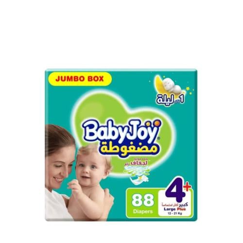 حفائض بيبي جوي جامبو بوكس رقم 4+ عدد 88 حفاضة