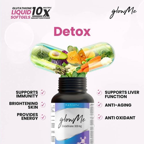 جلو مي جلوتاثيون 300 مجم 60 كبسولة هلامية من هوليس...