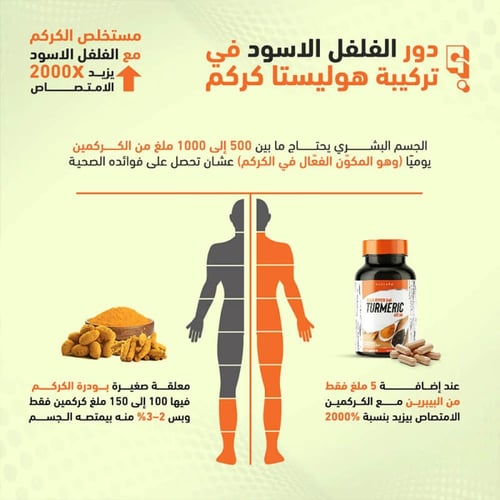 كركم 400 مجم 60 كبسولة من هوليستا