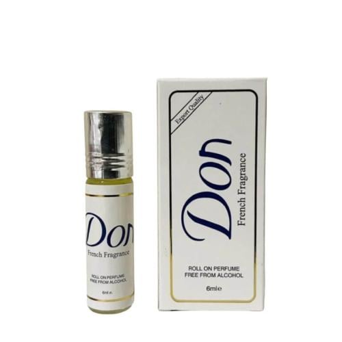 عطر فرنسي ابيض رول خالي من الكحول 6 مل من دون