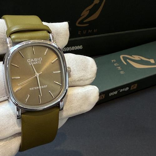 ساعة كاسيو جلد