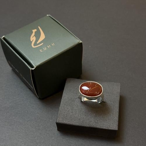 خاتم فضة عقيق ملكي