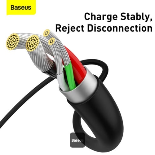 Baseus -كيبل يواس بي الى مايكرو بطول 1متر -أسود