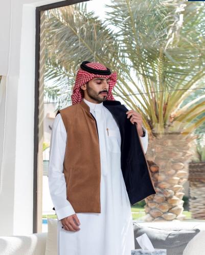 سديري جوخ دبل فيس بيج - اوف وايت