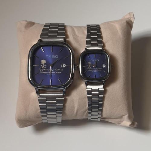 طقم ساعة كاسيو بشعار المملكة
