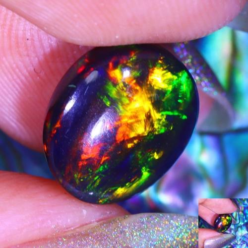 اوبال اثيوبي طبيعي معالج (مدخن) 3.3 قيراط