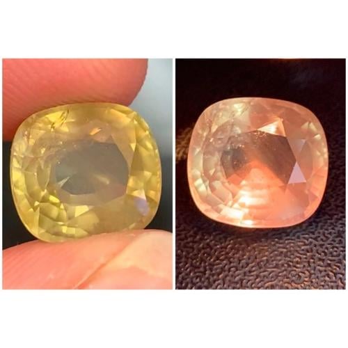 زفير أصفر متغير اللون الي وردي طبيعي (غير معالج) 6...