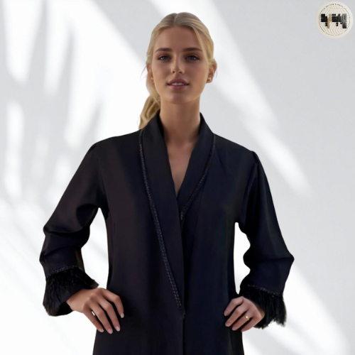 عباية كلاسيك راقية بخامة كريب فاخرة