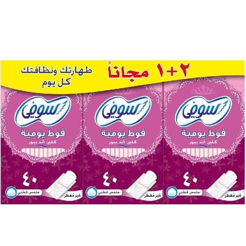 سوفي اليومية غير معطر 3×40 120 فوطه