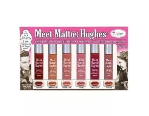 مجموعة 6 ميني احمر شفاه سائل ميت مات ( اي ) هيوز م...