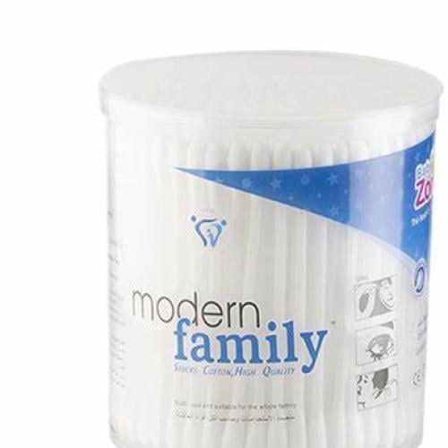 قطن اذان 300 عود بلاستيك بيبي زون