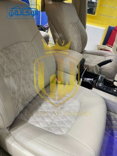 تفصيل مراتب جلد مع قماش لاندكروزر تورنق