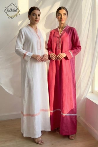 جلابية لينن بألوان جريئة و عصرية