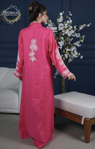 ثوب تطريز بالطارة مفرغ يدوي