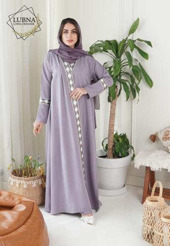 عباية كريب ايطالي بتطريز يدوي