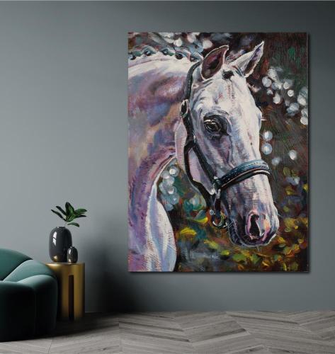 لوحة جدارية بتصميم خيل C505