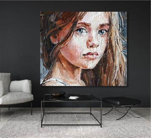 لوحة جدارية فنية C76 look of longin