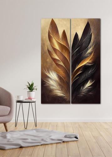 لوحة جدارية فنية قطعتين السعر