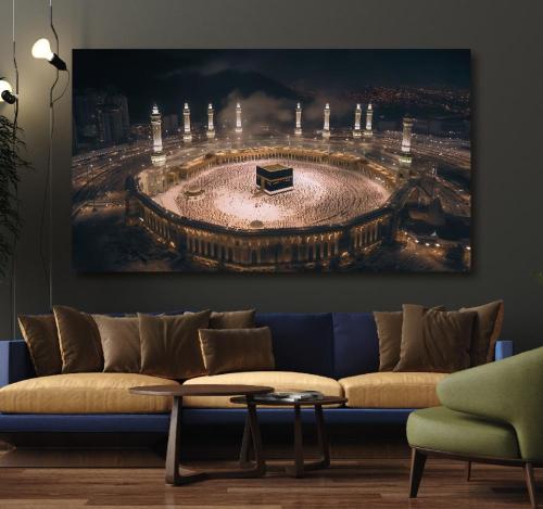 لوحة جدارية اسلامية بعنوان ((الحـــــــــــرم المك...