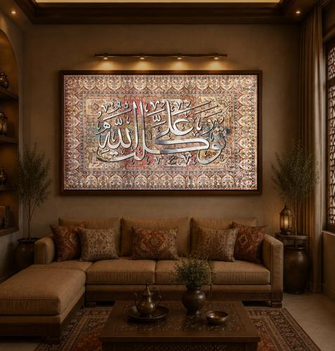لوحة جدارية توكلت على الله A1902