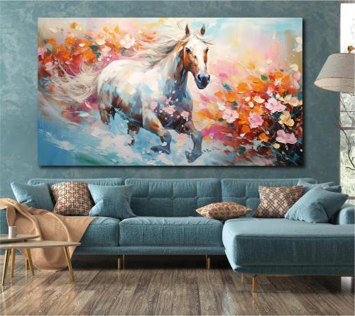 لوحة جدارية بتصميم خيل C503