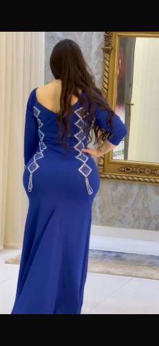 Stretch dress crepe crystal