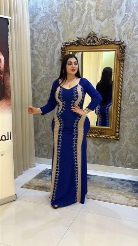 Stretch dress crepe crystal