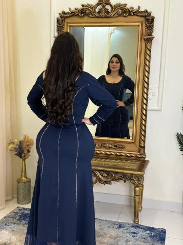 Stretch dress crepe crystal