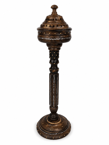 Wooden incense holder, center