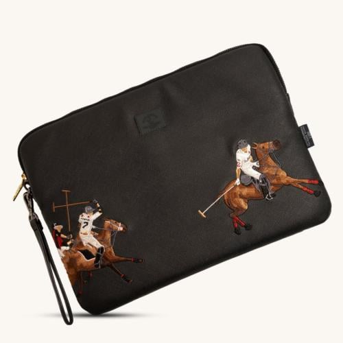 باوتش بولو الأسود - بمسكة يد خيل وخيال