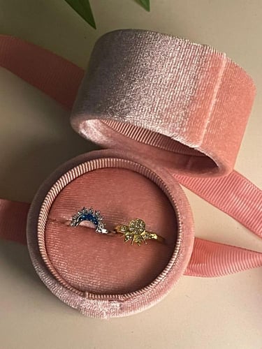 خاتم الشمس والقمر - ذهبي وفضي