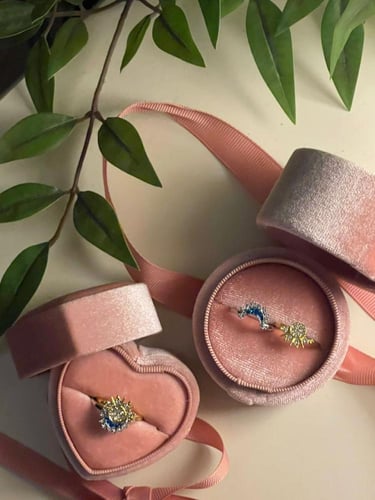 خاتم الشمس والقمر - ذهبي وفضي