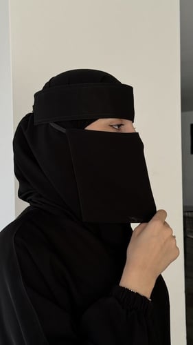 بكج 3 نقاب مشبك قصير