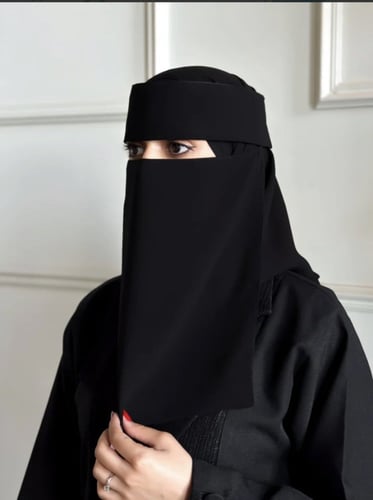 بكج 3 نقاب اسلامي طويل مشبك