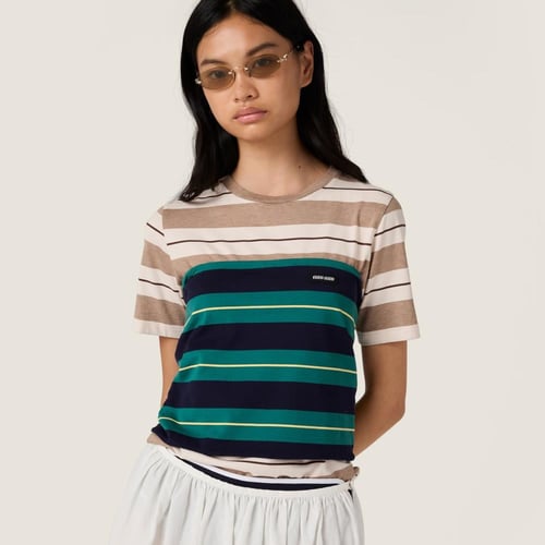 نظارة miu miu أطار ذهبي تايقر عدسة بني