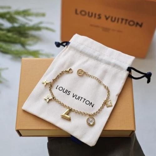 إسوارة LOUIS VUITTON معدن ذهبي-صدفي