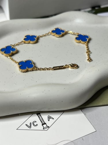 إسوارة Van cleef ذهبي -أزرق