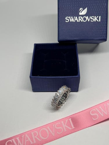 خاتم سوارفيسكي _ فص فضي