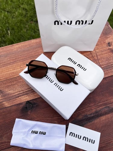 نظارة miu miu إطار بني - عدسة بني
