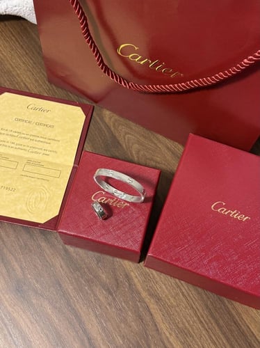 أسوارة + خاتم cartier مقاس 15 سم