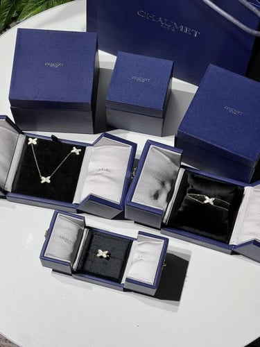 طقم شومية ذهبي ابيض