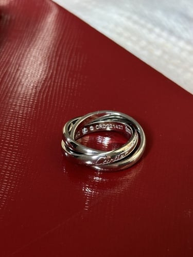 خاتم carter الثلاثي الفضي