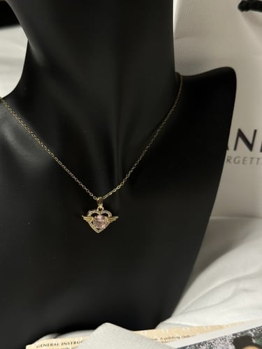 سلسال باندورا PANDORA ذهبي كرستالة وردي