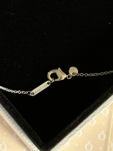 سلسال باندورا PANDORA فضي كرستالة أبيض