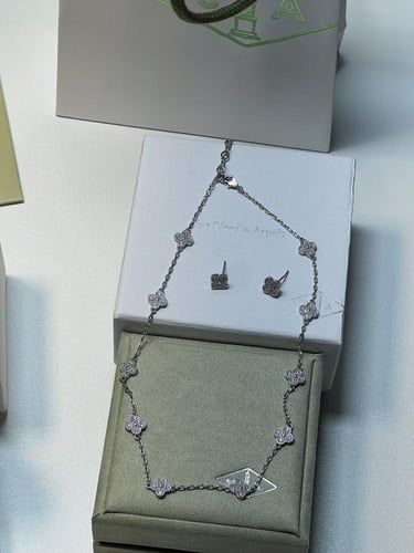 طقم van cleef فضي