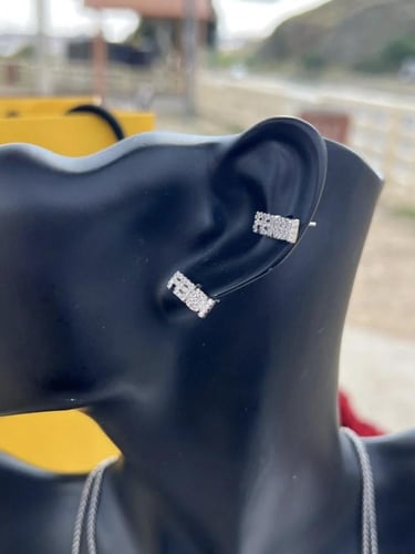 طقم FENDI معدن فضي