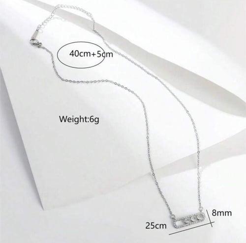 سلسال MESSIKA معدن فضي بكريستالات