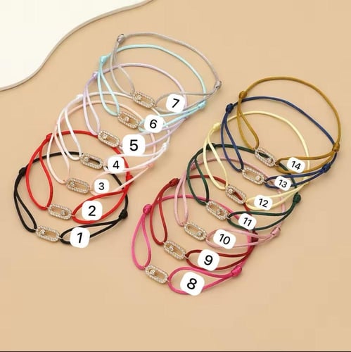 أسوارة MESSIKA خيط ملون ذهبي